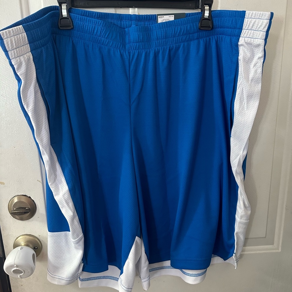 TEK GEAR MEN’S BASKETBALL SHORTS: BLUE/WHITE: NWT: SZ 4XB